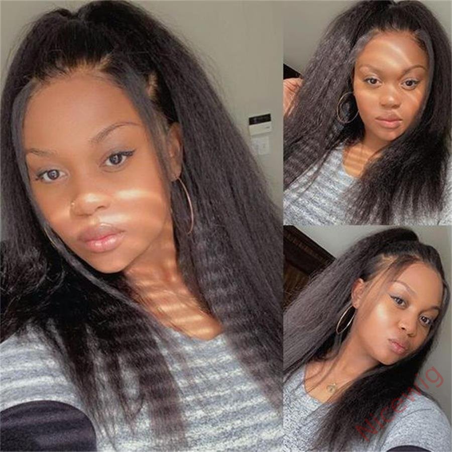 New Glueless 200% Density Yaki Brazilian Straight Wig