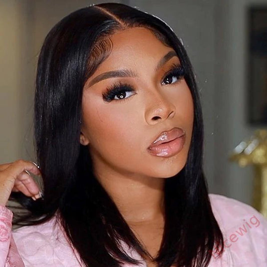 Lovely Natrual Bob Styles Silky Straight Hair Wig