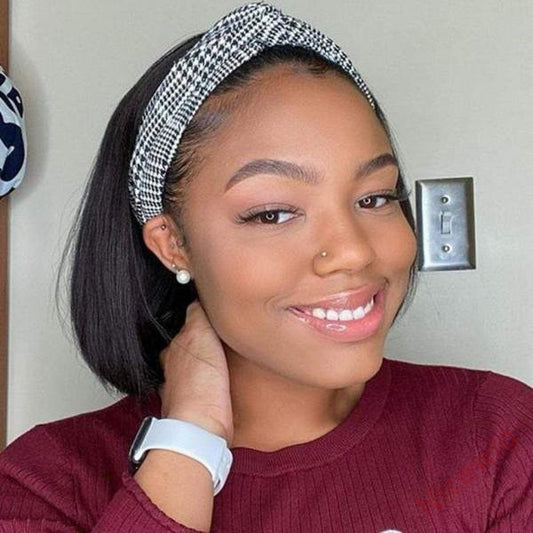 Sale Straight Hair Bob Headband Wigs
