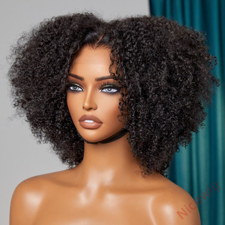 New Glueless Super Fluffy Afro Kinky Short Curly Wigs