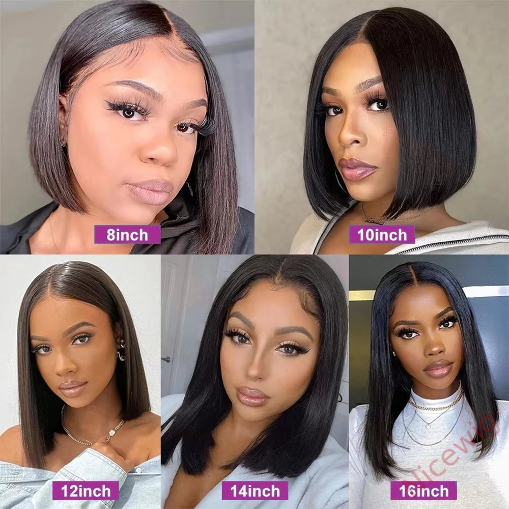 Glueless Lovely Natrual Bob Styles Silky Hair Straight Wig