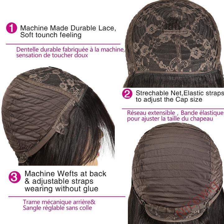 Glueless Brown Pixie Cut Short Straight Wig