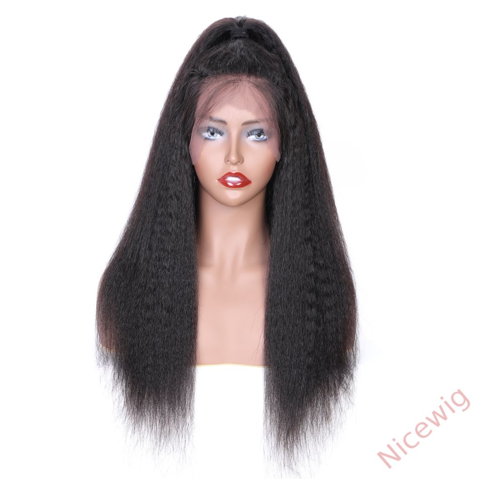 New Glueless 200% Density Yaki Brazilian Straight Wig