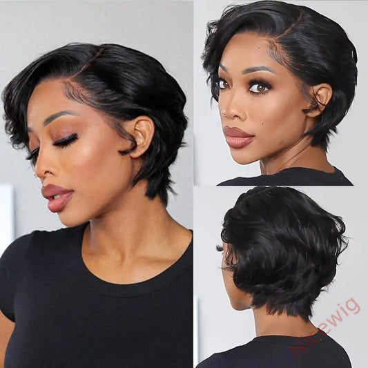 New Glueless 6 Inch Short Wig Bob Straight Hair Wig