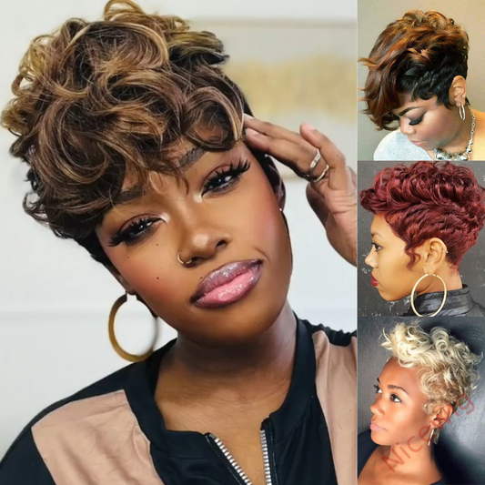 New Arrival Best Design Cute Short Kinky Wig With Bangs