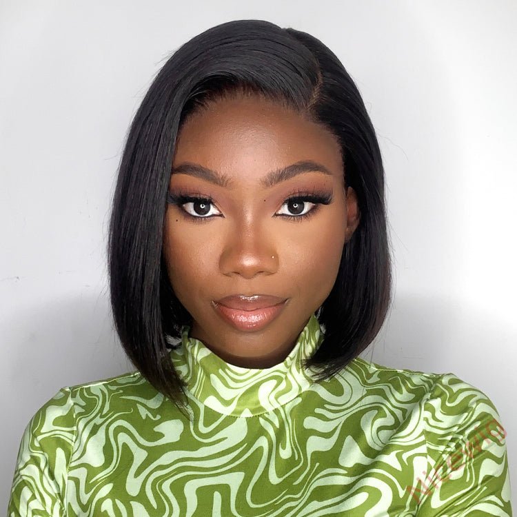 New Glueless Natrual Bob Styles Silky Straight Hair Wig