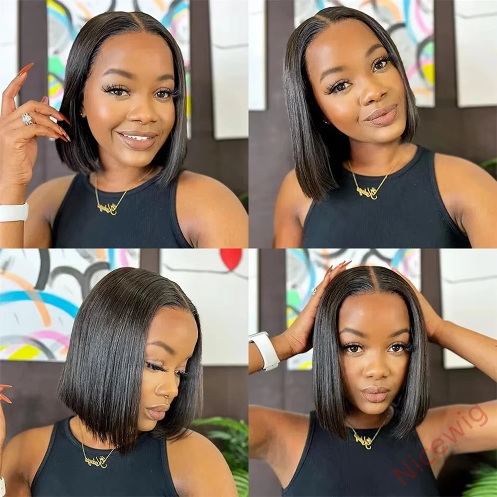 Lovely Natrual Bob Styles Silky Straight Hair Wig