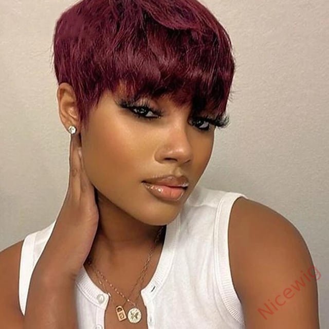 Glueless Short Wig 4 Inch Bob Straight Hair