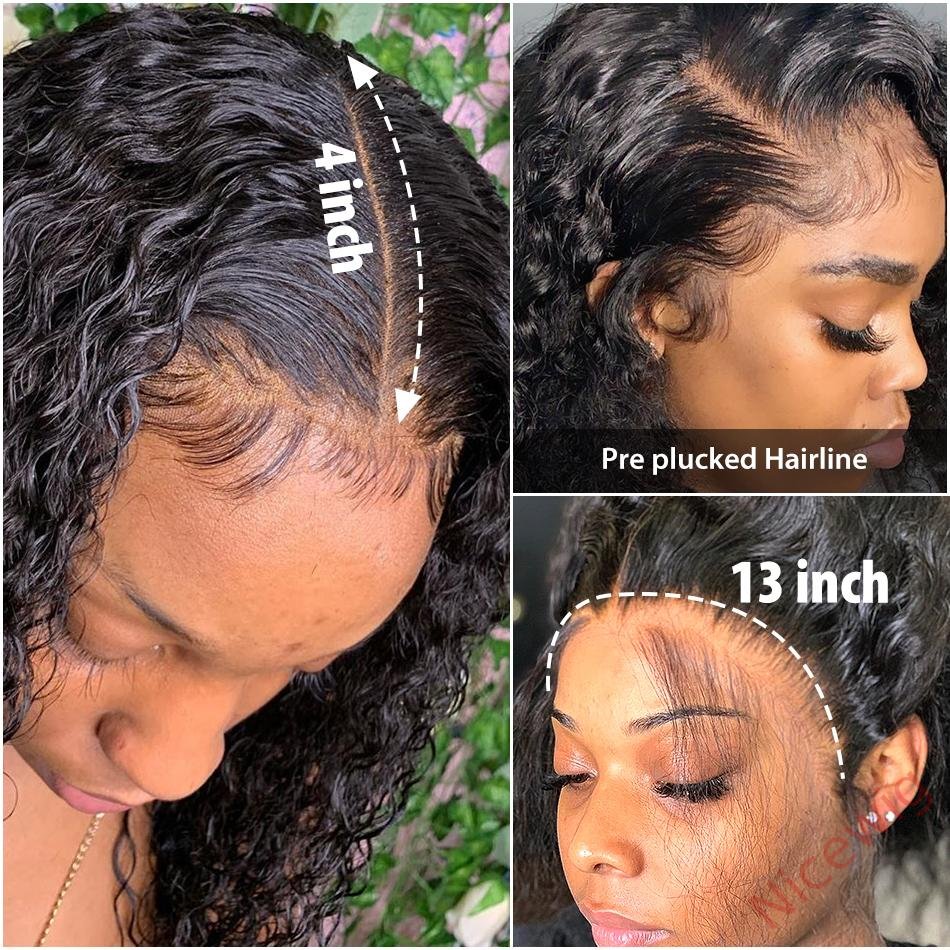 Curly Hair Natural Black Long Wigs