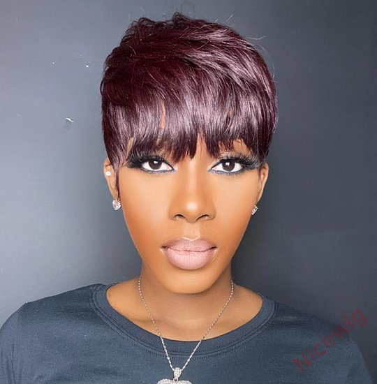 Best Seller Glueless Short Wig 4Inch Pixie Cut Straight Hair