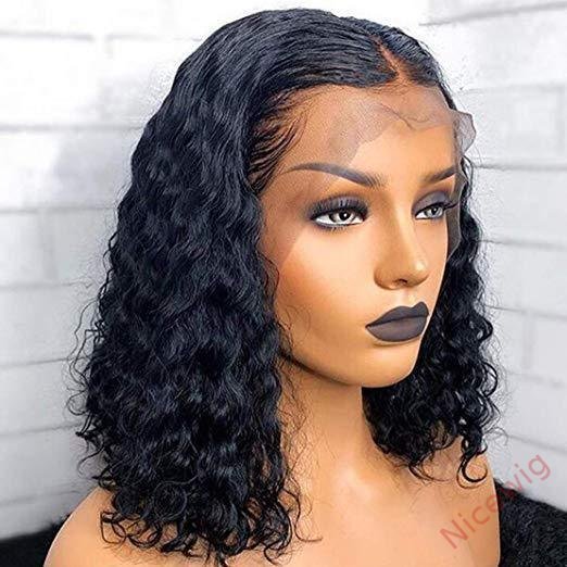 New Classic Black Short Curly Hair Bob Wig