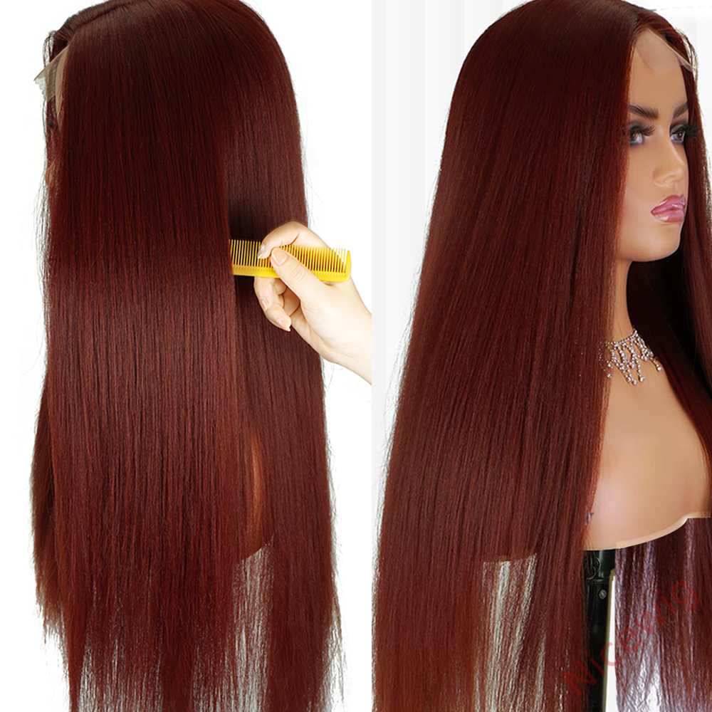 Glueless Brown Kinky straight 200% density glueless brazilian wigs