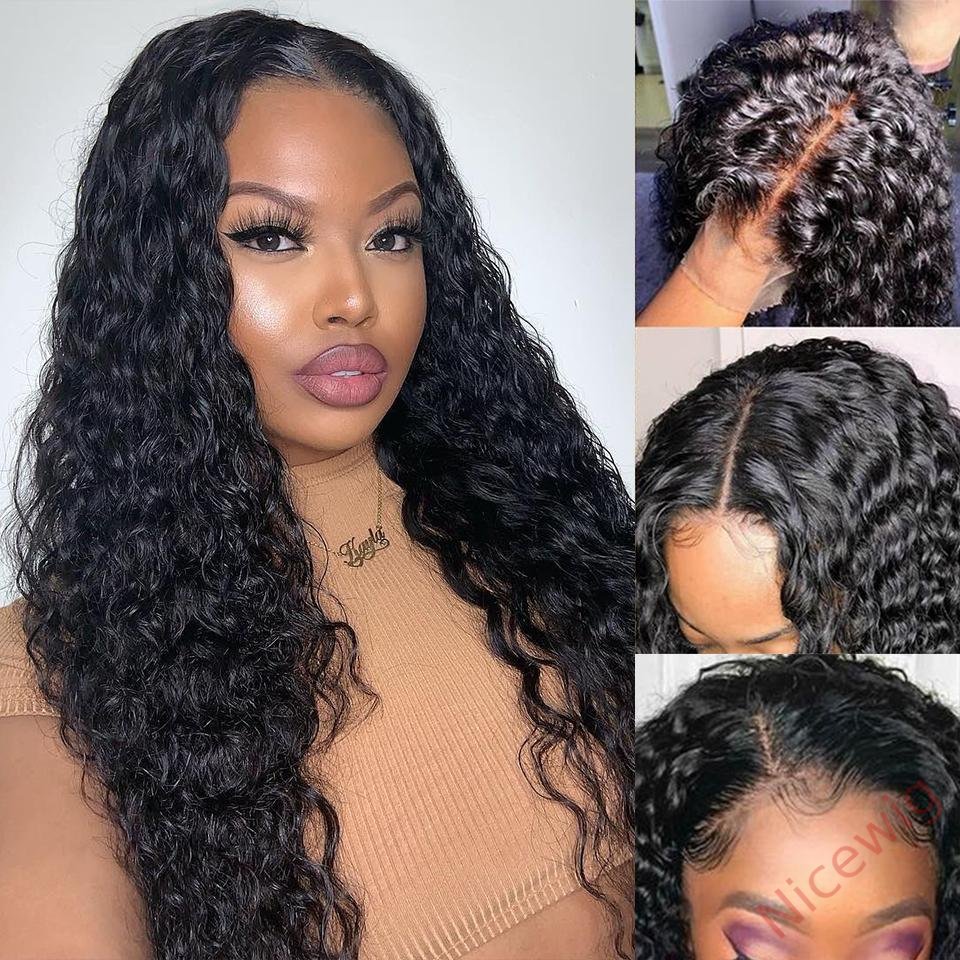 Curly Hair Natural Black Long Wigs
