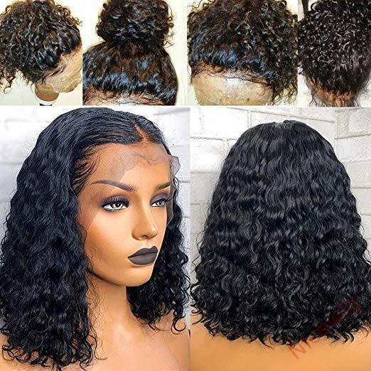New Classic Black Short Curly Hair Bob Wig