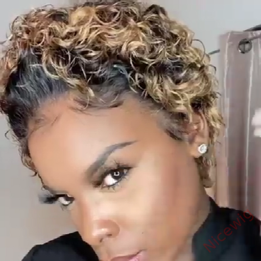 6 Inch Short Wig Bob Curly Hair