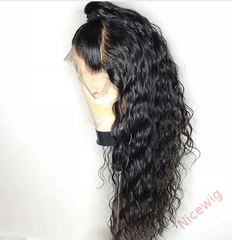 Black Brazilian Water Wave Long Curly Wigs