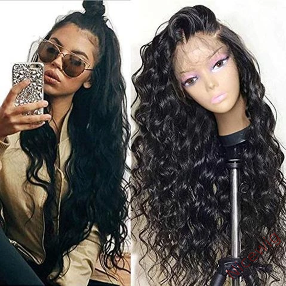 Brazilian Water Curly Wigs Black Wig