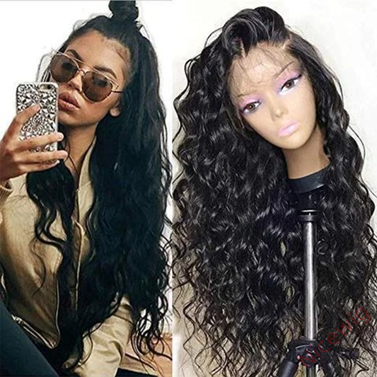 Brazilian Water Curly Wigs Black Wig
