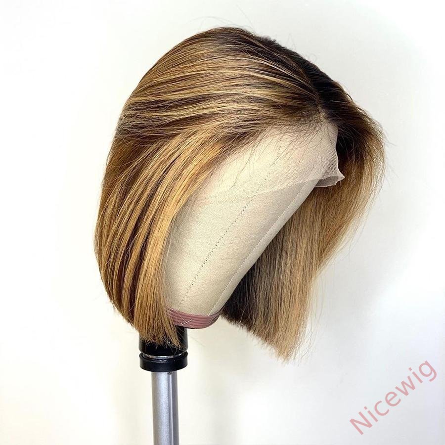 Straight Bob Wig Lace Wig Highlights Wig