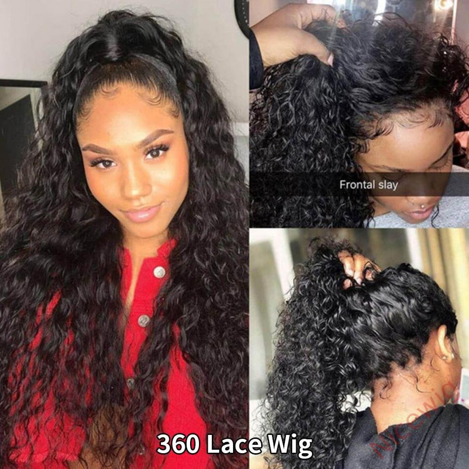 Curly Hair Natural Black Long Wigs