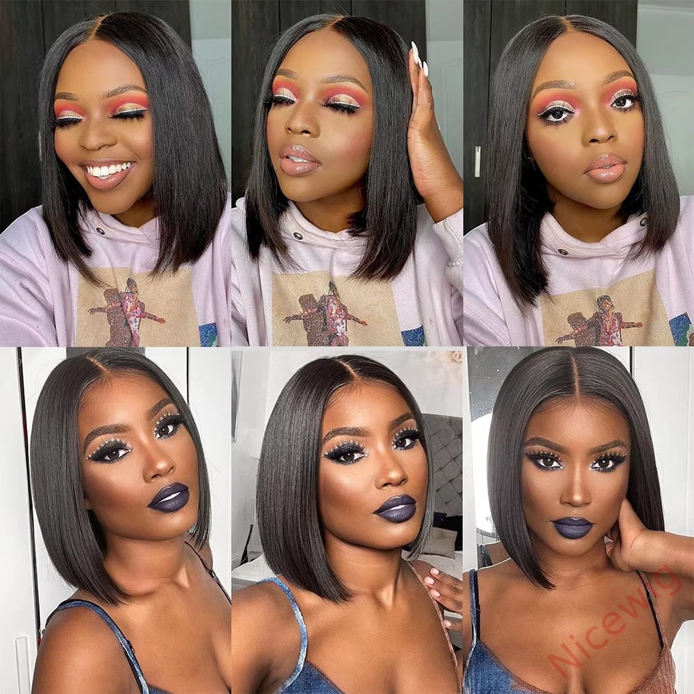 Glueless Lovely Natrual Bob Styles Silky Hair Straight Wig