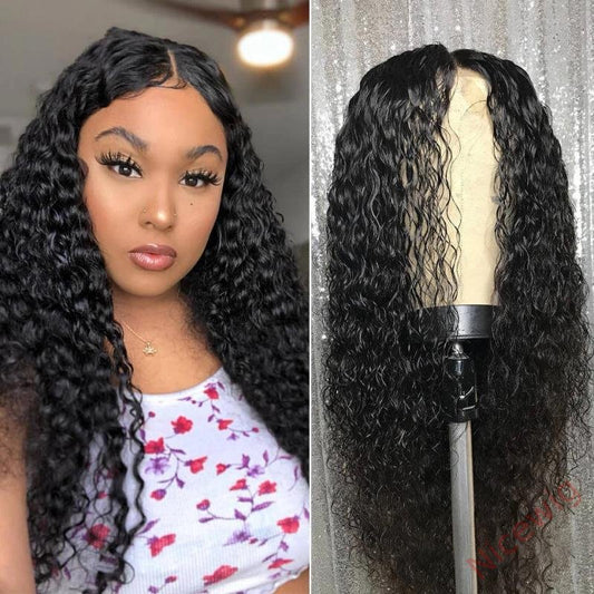 Brazilian Black Water Wave Long Curly Wig