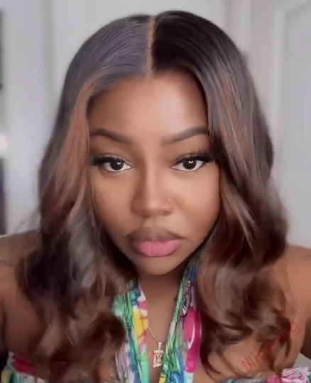New Glueless Gradient Brown Body Wave Wig For Women