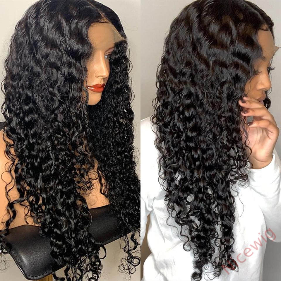 Curly Hair Natural Black Long Wigs