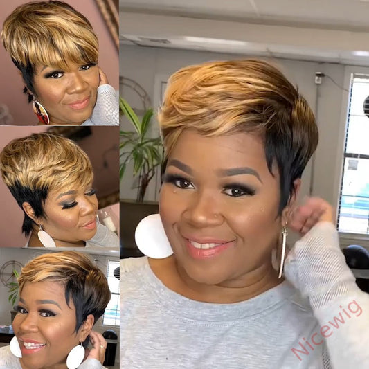 New Arrival Short Natural Pixie Cut Wig