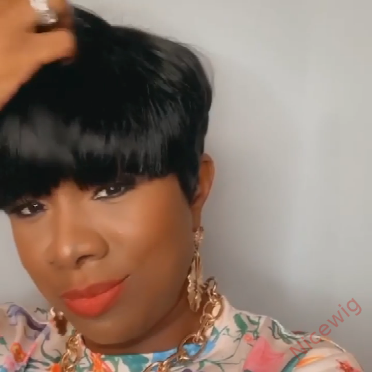 Glueless Short Wig 4Inch Bob Straight Hair