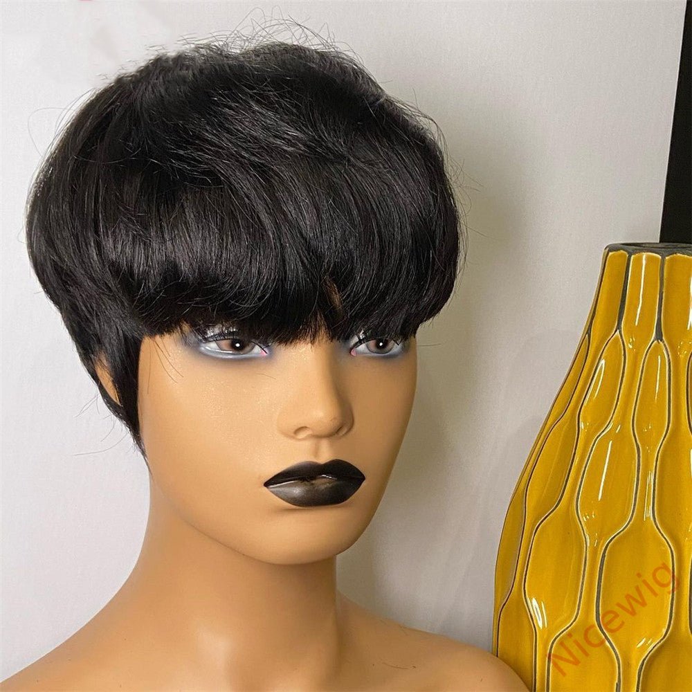 Glueless Short Wig 4Inch Bob Straight Hair
