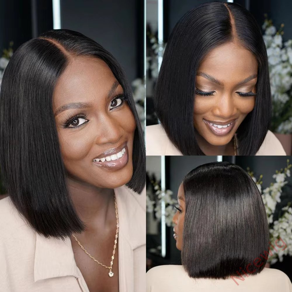 Lovely Natrual Bob Styles Silky Straight Hair Wig