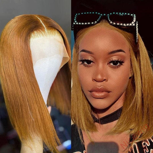 Brown Brazilian Straight Hair BOB Wigs Lady Wig