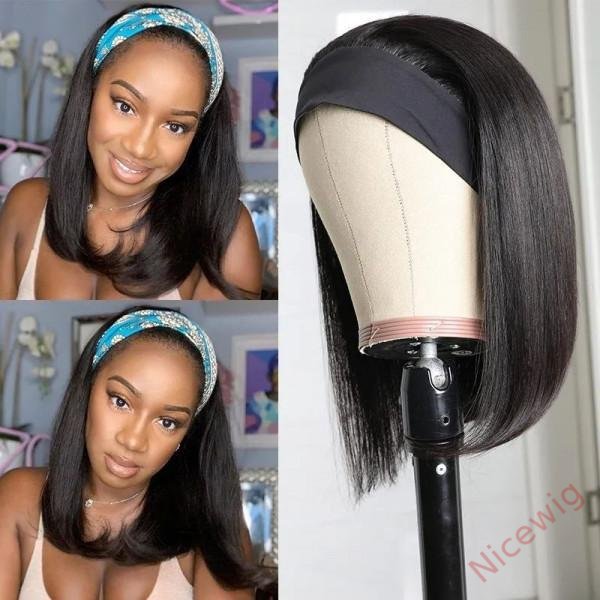Sale Straight Hair Bob Headband Wigs