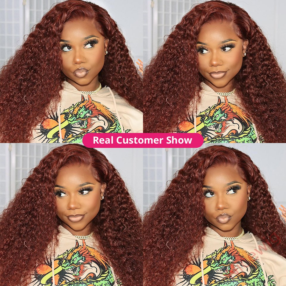 Glueless Dark Brown Brazilian Long Curly Wigs