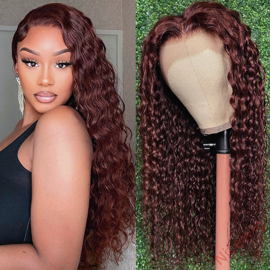 Glueless Dark Brown Brazilian Long Curly Wig