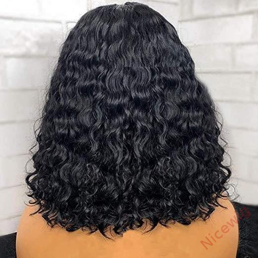 New Classic Black Short Curly Hair Bob Wig