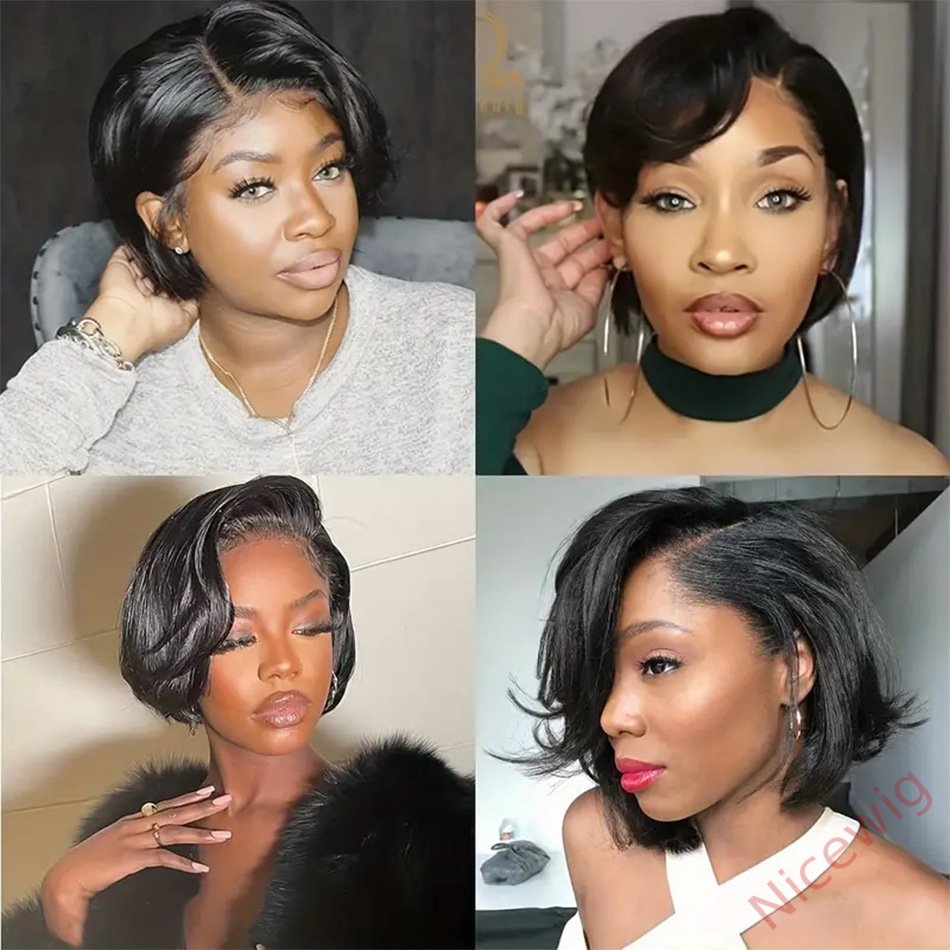 Glueless Lovely Natrual Bob Styles Silky Hair Straight Wig